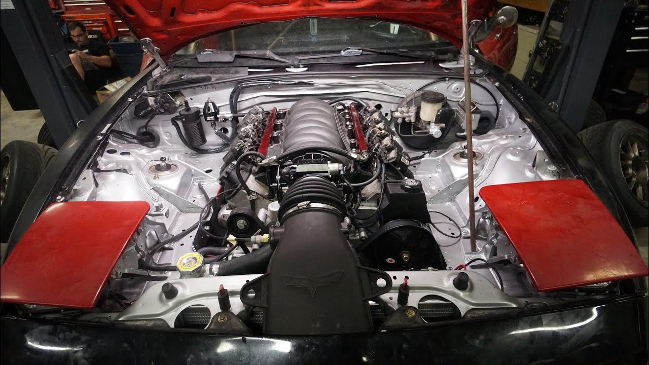 LS Miata Vette Intake and Dual Caliper Setup Install YouTube