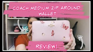Coach Medium Zip Around Wallet Review! |  DUPE! LV Zippy Compact Wallet | #CoachWallet