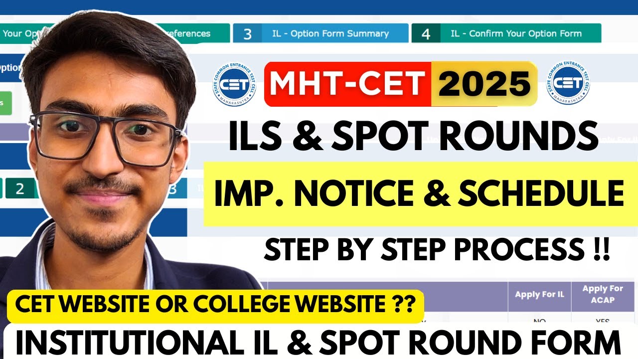 ILS SPOT Round FORM CET WEBSITE ?? STEP BY STEP FORM FILLING ...