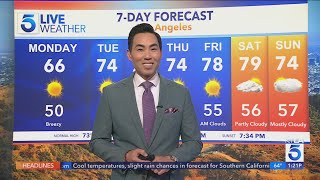 Cool start to the week, warmer weather ahead for Southern California