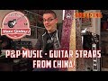 Guitar straps from P&P Music, China, AliExpress (Unboxing)