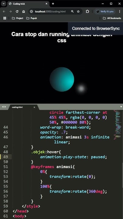 Stop and running animation with css #programming #cssdasar #animation ...