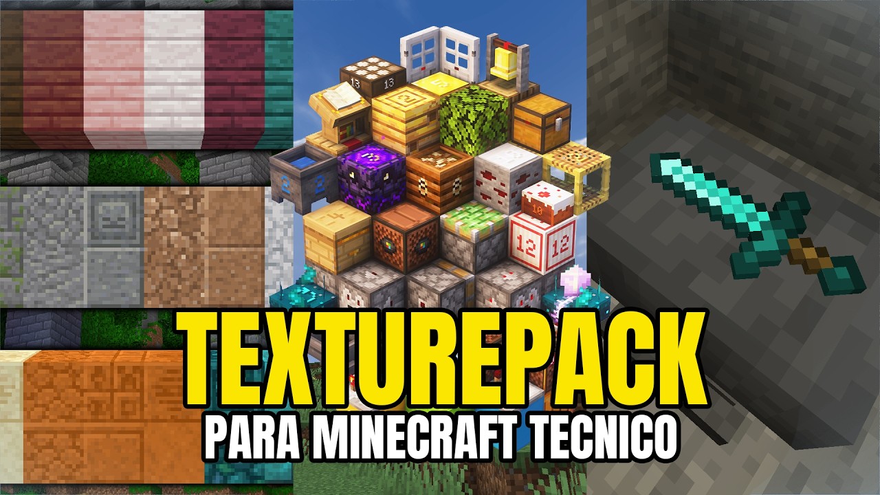Los 3 Mejores Texture Packs Para Minecraft Técnico - YouTube