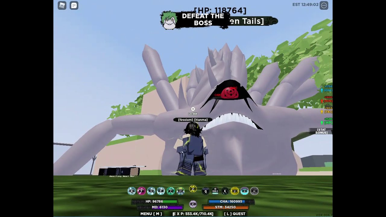 Shinobi Life 2 Beating The Ten Tails Youtube