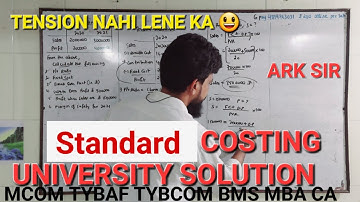 E ❤️University Solution ❤️2025 Standard COSTING COST ACCOUNT Mcom Nep Tybcom/tybaf Sem6 Ark sir