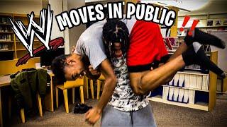 DOING WWE MOVES TO RANDOM COLLEGE STUDENTS !!!! (JVW Episode 10)