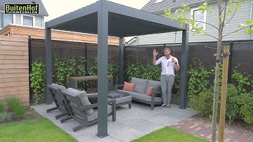 Gazebo overkapping met lamellen dak - Life Outdoor Living