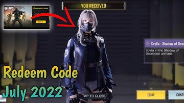July 2022 New Redeem Code Codm | Today Redeem Code Codm | Codm Redeem Code 2022 | Codm Codes 2022