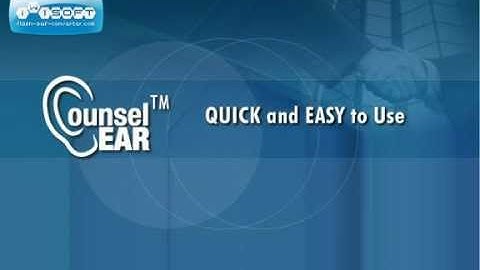 CounselEAR Demo Video
