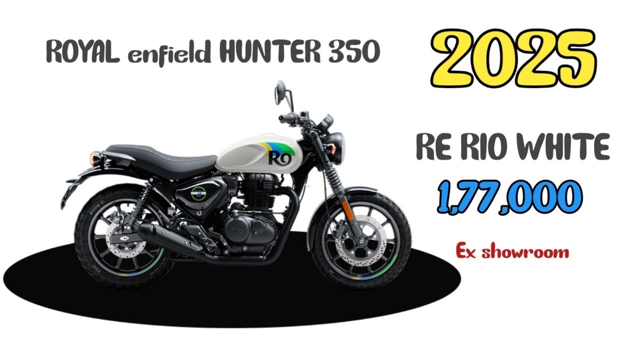 🔥🔥2025 HUNTER 350 RIO WHITE (ex showroom, on road price, emi details ...