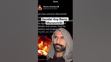 Secular Guy Burns Manusmriti | #shorts