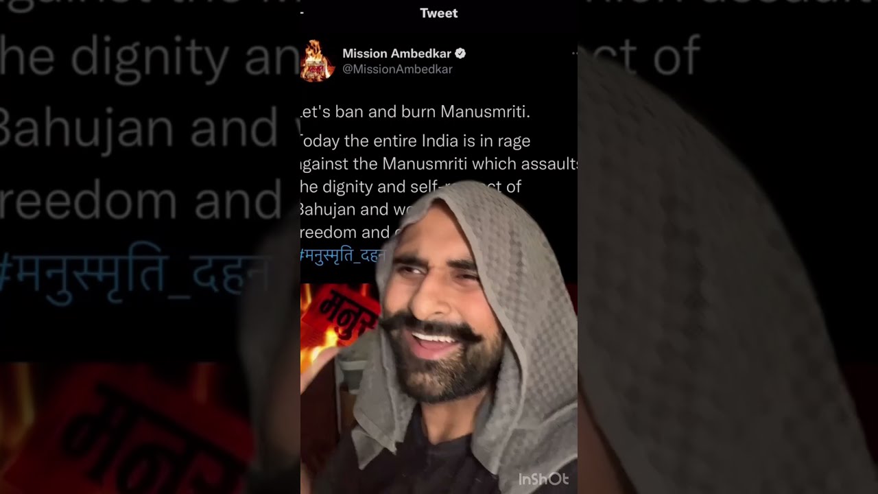 Secular Guy Burns Manusmriti | #shorts