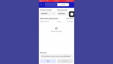 Chuyển tiền, cổ phiếu từ tiểu khoản thường sang tiểu khoản margin và ngược lại