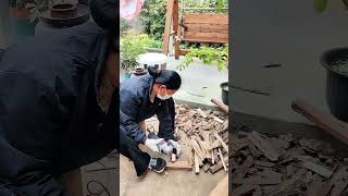 Using the Wrong Tool : Cutting Wood with an Angle Grinder