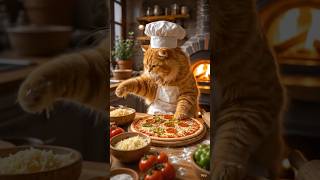 Cute Cat Making &amp; Eating Pizza 🍕🐱 | Funny AI Cat Chef