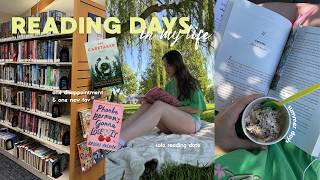 summer reading days ☀️ library visit, solo reading at the park, finishing two books