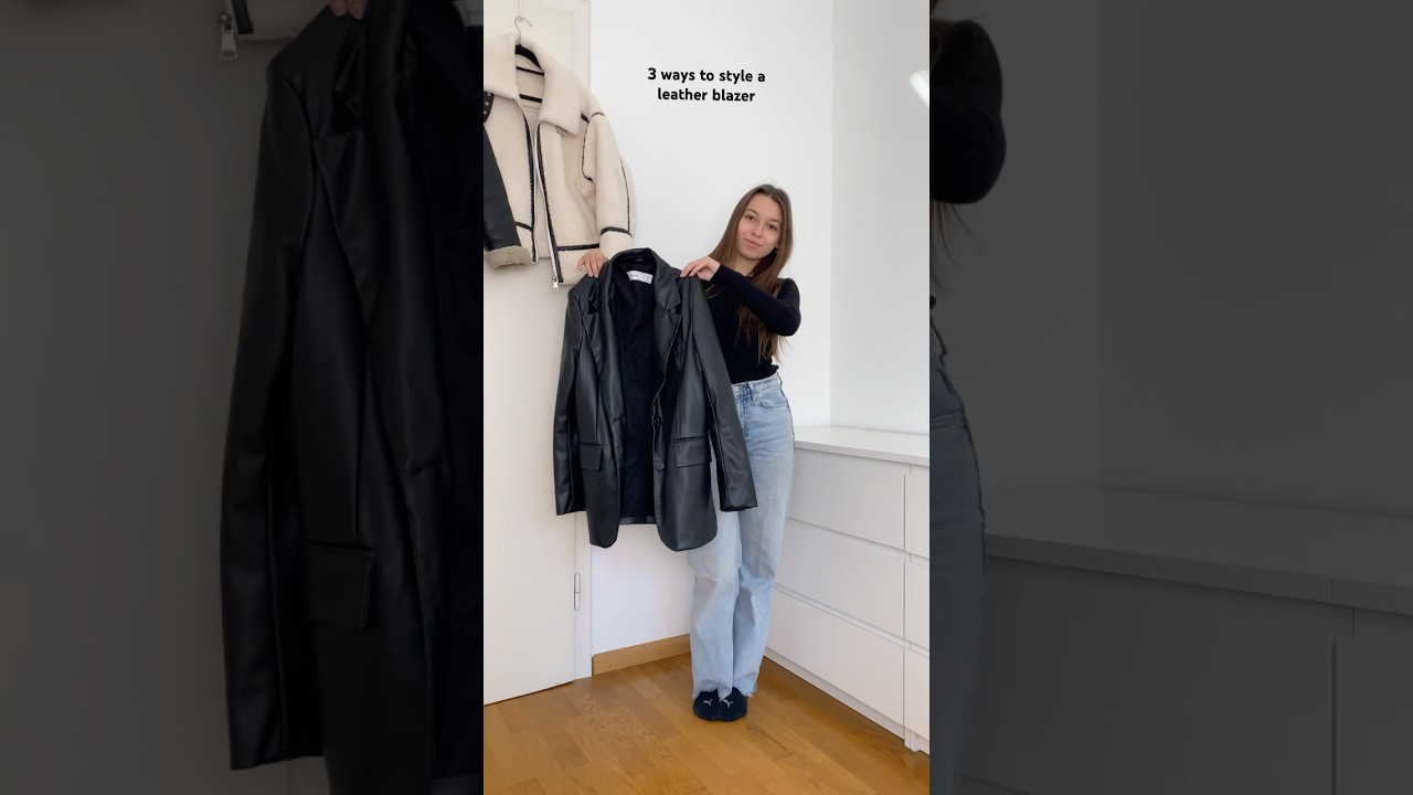 Leather Blazer Outfits🖤✨