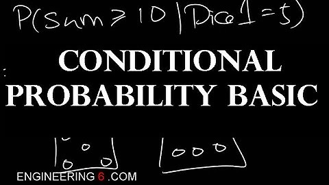 Conditional Probability Basic (2 Dices Problem)In 3 Minutes| Engineering6.com