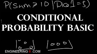 Conditional Probability Basic (2 Dices Problem)In 3 Minutes| Engineering6.com