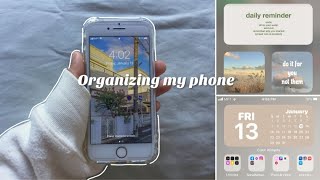 🍄 Organizing my iphone ( iPhone 8 ) ₍ᐢ•ﻌ•ᐢ₎ aesthetic vlog #organizing  #iphone #iphone8