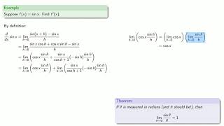 Differentiating Trigonometric Functions