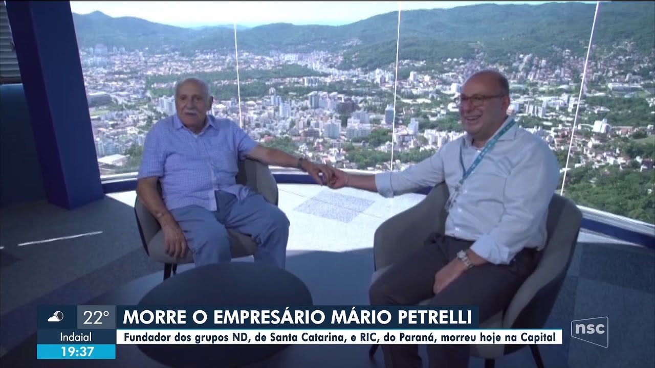 NSC noticia a morte de Mário Petrelli, fundador do Grupo ND/RIC - NSC Notícias (22/04/20)