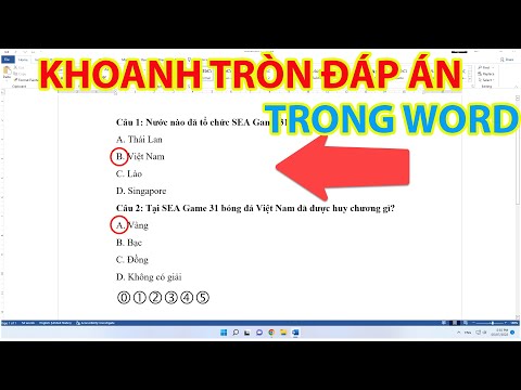 Cách Khoanh Tròn Đáp Án Trong Word