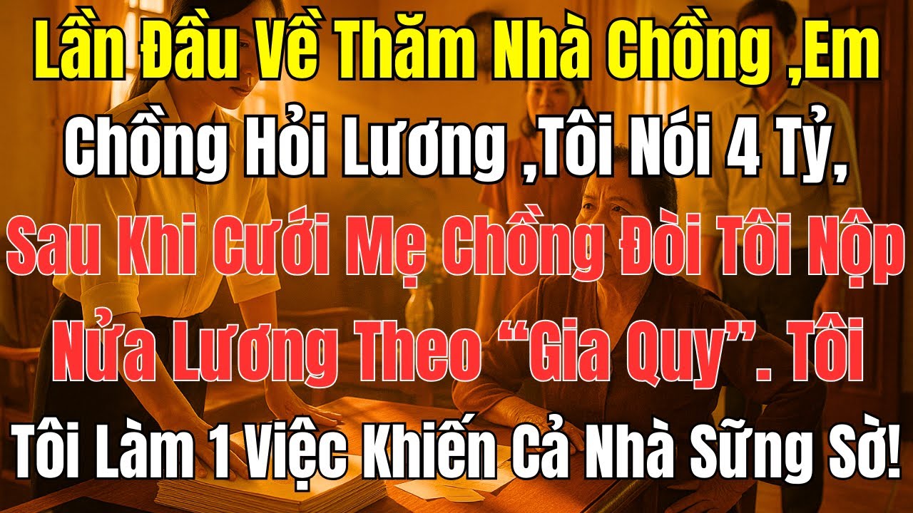 Mẹ Chồng Đòi Tôi Nộp Nửa Lương “Theo Gia Quy”, Nào Ngờ Khiến Cả Nhà Tái Mặt| Góc Khuất Tuổi Xế Chiều