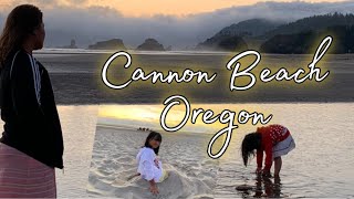 Beautiful Sunset at Cannon Beach, Oregon I Cross Country Roadtrip 2021 I PinoyFam in America  #189