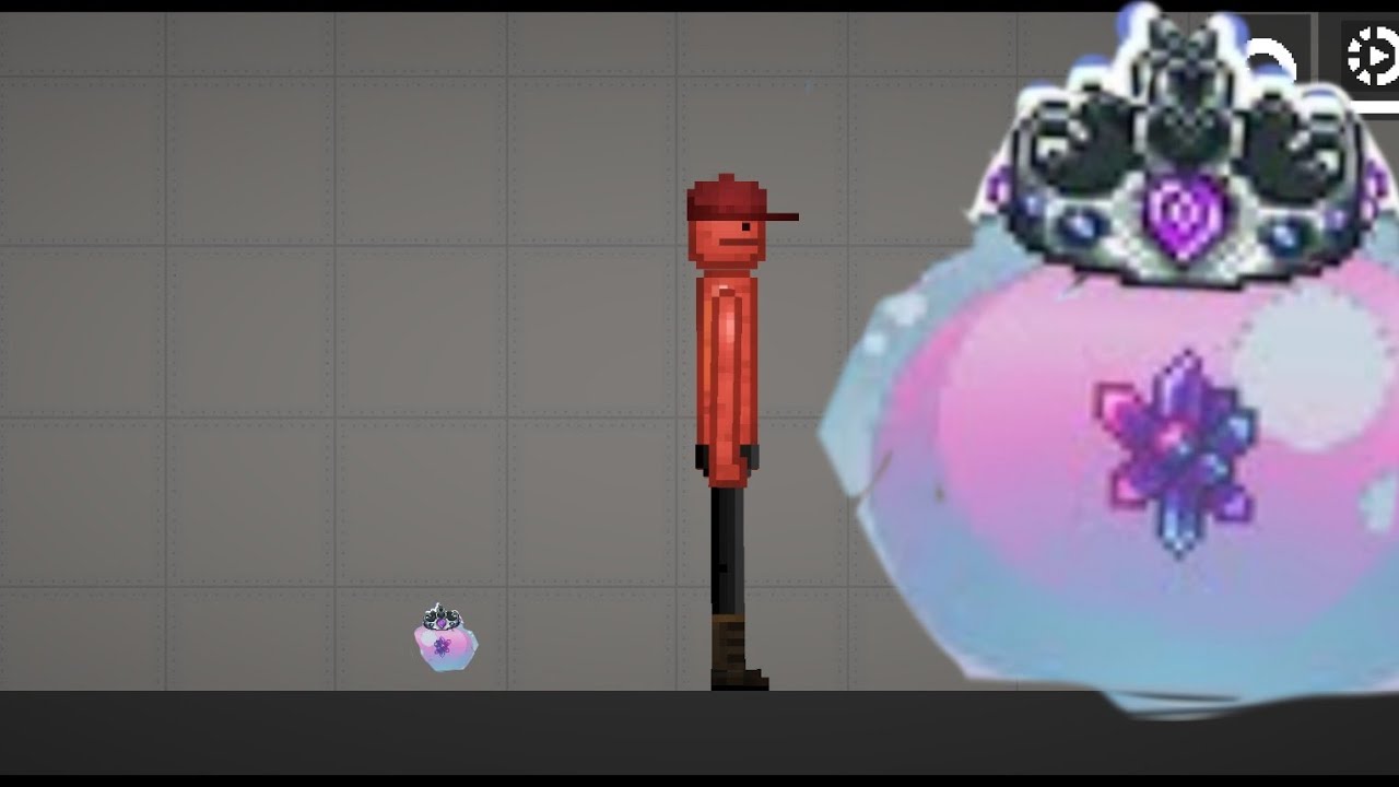 Королева слизней из terraria в melon playground melon melonplaygroud