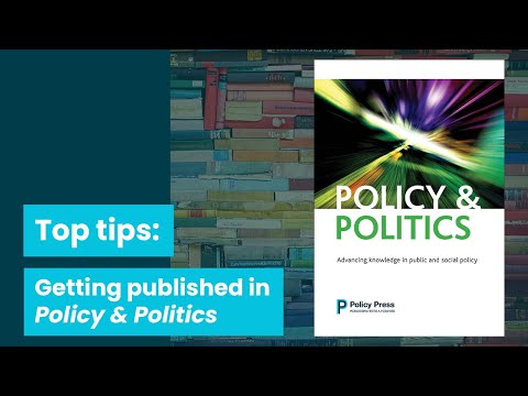Top tips from the editors of Policy & Politics for getting published