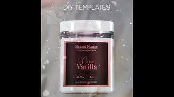 DIY Printable Labels For Homemade Candles | Custom Candle Packaging Label Design | Candle Stickers