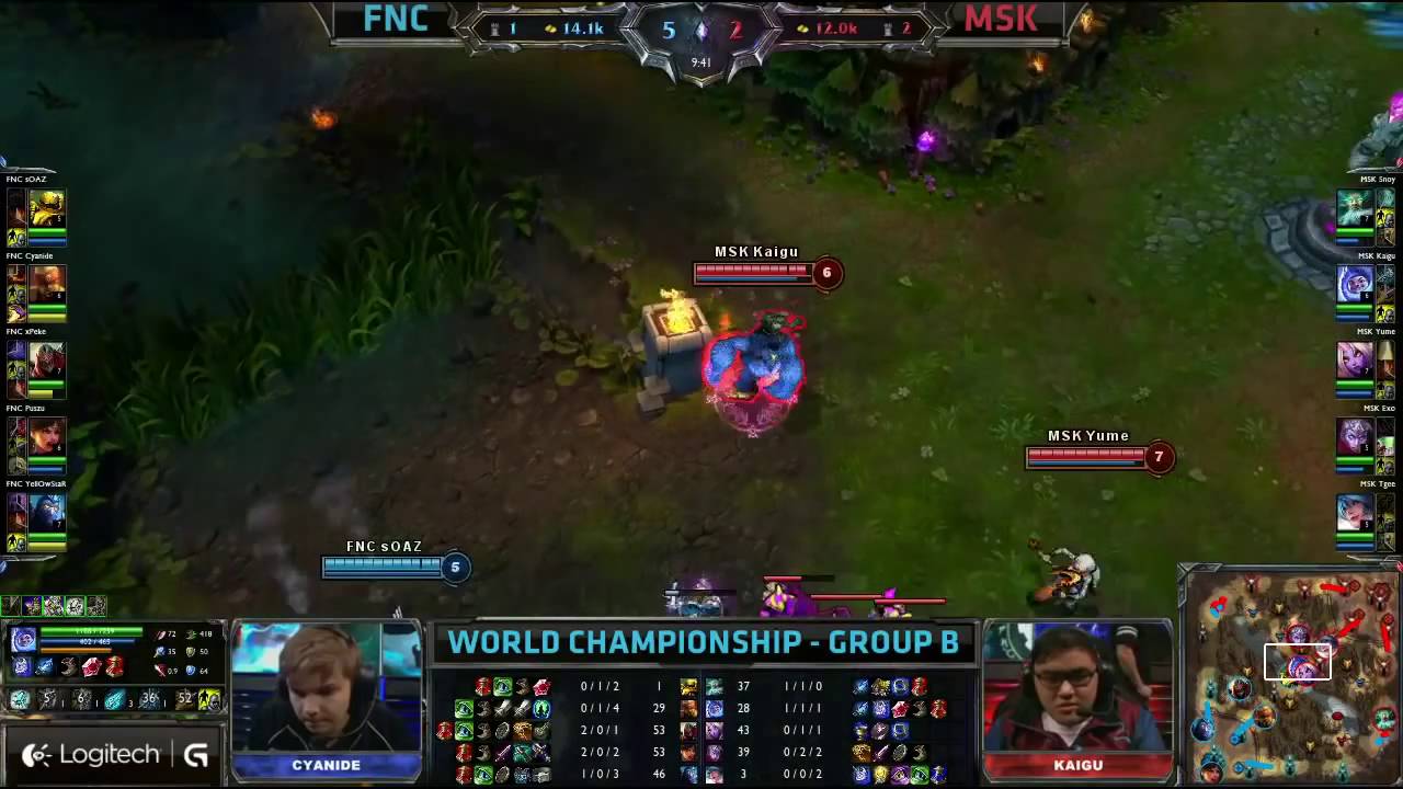 ♠ SEASON 3 ♠ || FNC vs MSK  Fnatic vs Mineski Worlds 2013 Day 6 Group B Championship S3 D6G3
