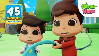 Omar & Hana 45 Minutes NEW COMPILATION | Islamic Series & Songs For Kids | Omar & Hana English