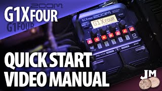 Zoom G1X-FOUR pedal QUICK START + Cheat Sheet (4 PRIMARY MODES) How To Video