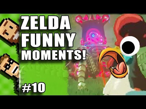 zelda-breath-of-the-wild-funny-moments!-cucco+guardian-hinox+spoon-horse+mud-|-the-basement-|-#10