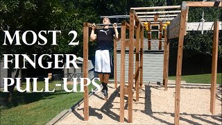 Most Consecutive 2 Finger Pull Ups!