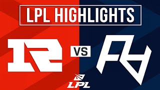 RNG vs RA Highlights ALL GAMES | LPL 2024 Spring | Royal Never Give Up vs Rare Atom