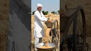 Bicycle Powered Wheat Machine 😱🌾#shorts #story #funny #emotional #motivation #youtubeshorts