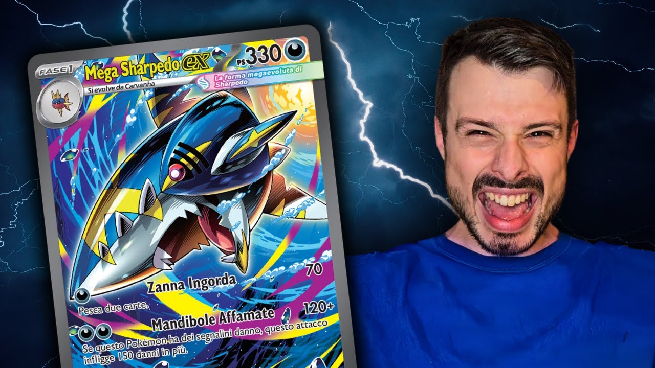 Con MEGA SHARPEDO EX fare 300+ danni è... fin troppo semplice | Mazzo Pokemon TCG Fiamme Spettrali
