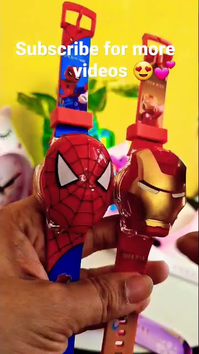 Amazing projector light & music watch for kids online|Spiderman Ironman Barbie smartwatches #shorts