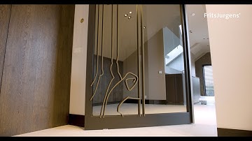 Pivot doors with self-closing pivot hinge System M by FritsJurgens - Nordiawerf Project