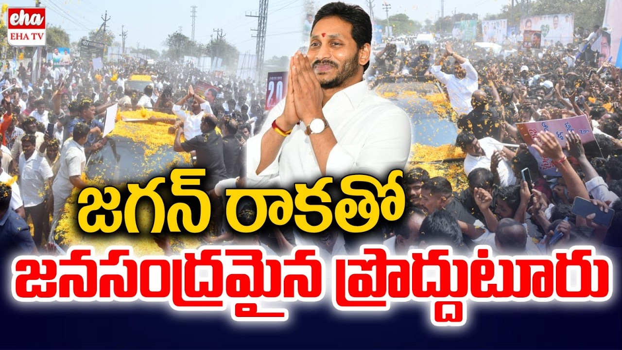 YS Jagan Mass Craze At proddatur Tour | Rachamallu Siva Prasad Reddy Daughter Wedding | EHA TV