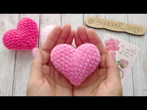 Вязаное сердце крючком. Мастер-класс для начинающих + схема вязания амигуруми