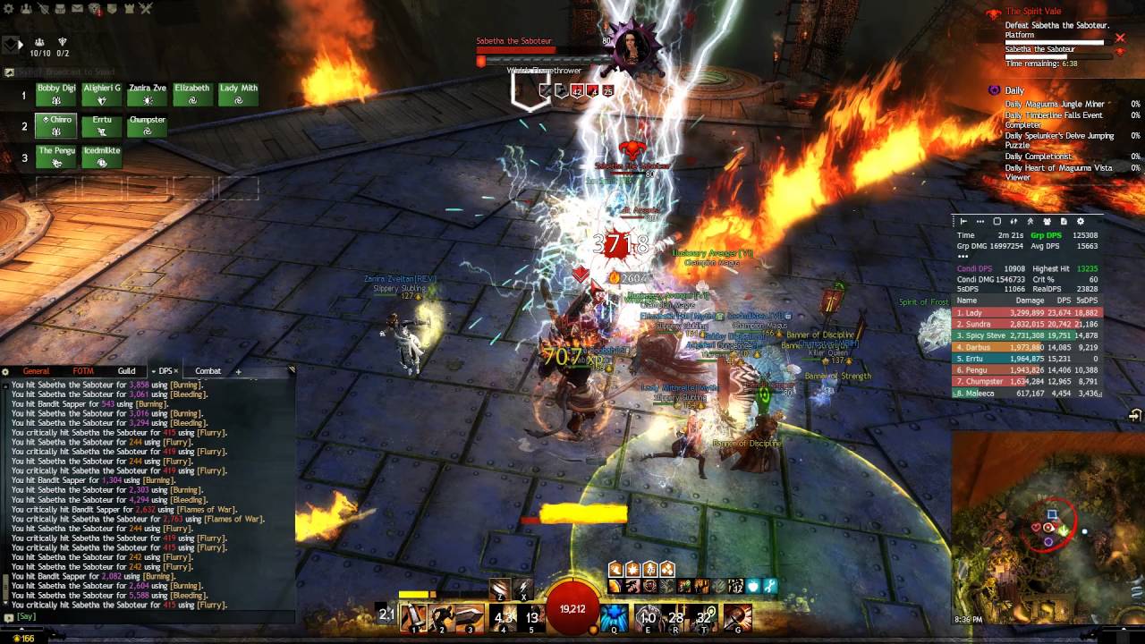 GW2 - Spirit Vale - Sabetha - Condi PS War /w TS