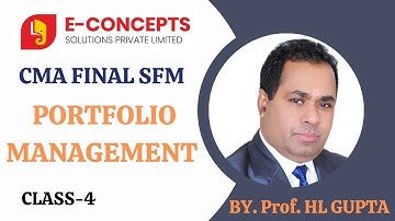 CLASS 4 II CMA FINAL II SFM II SUGGESTED II PORTFOLIO MANAGEMENT II  BY H L GUPTA