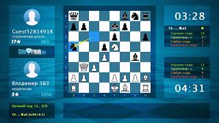 Анализ шахматной партии: Владимир 3й3 - Guest52814918, 1-0 (по ChessFriends.com)