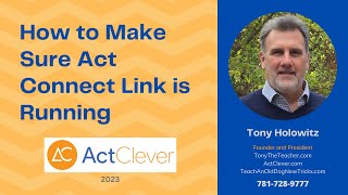 Act CRM: How to Make Sure Act Connect Link is Running