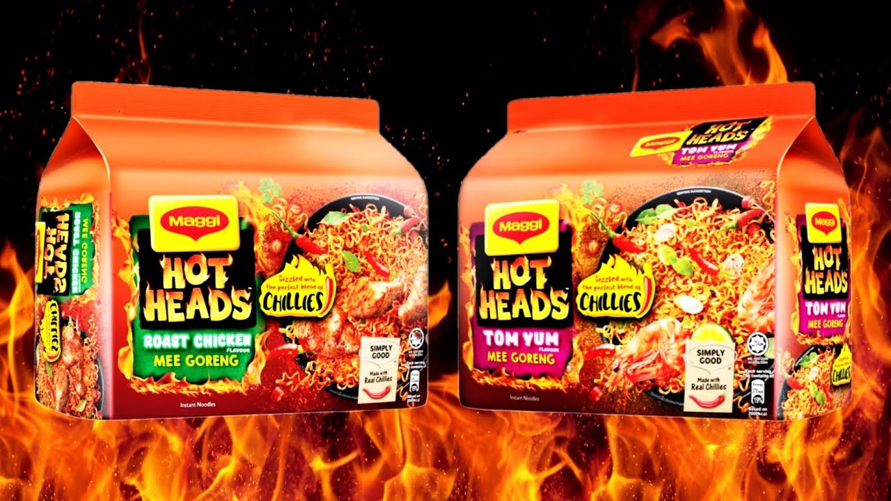 Maggi Hot Heads Roast Chicken & Tom Yum flavor