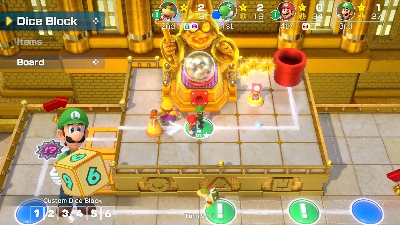 Super Mario Party #35 Kamek's Tantalizing Tower Luigi vs Mario vs Bowser Jr vs Yoshi